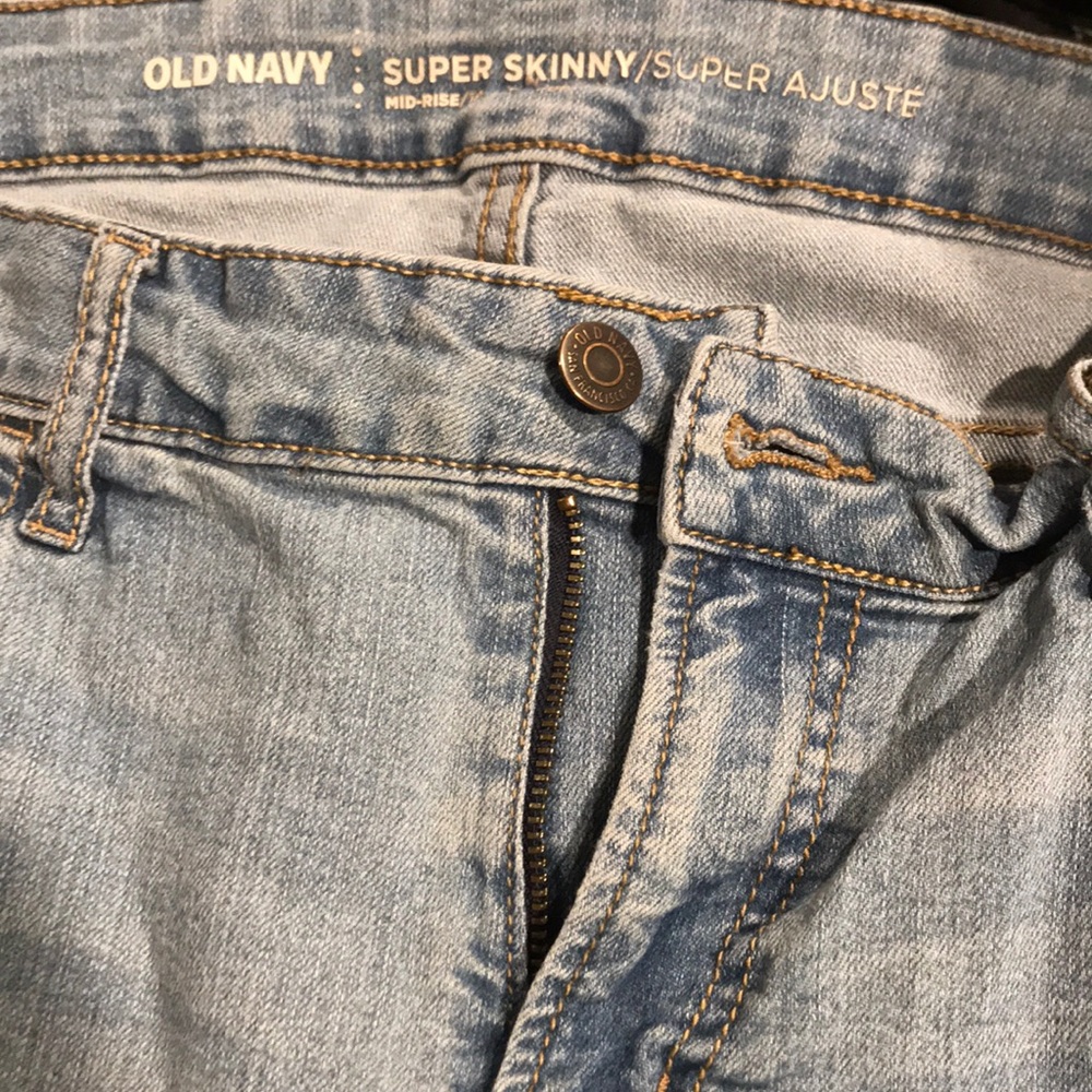 Old Navy super skinny mid rise jeans